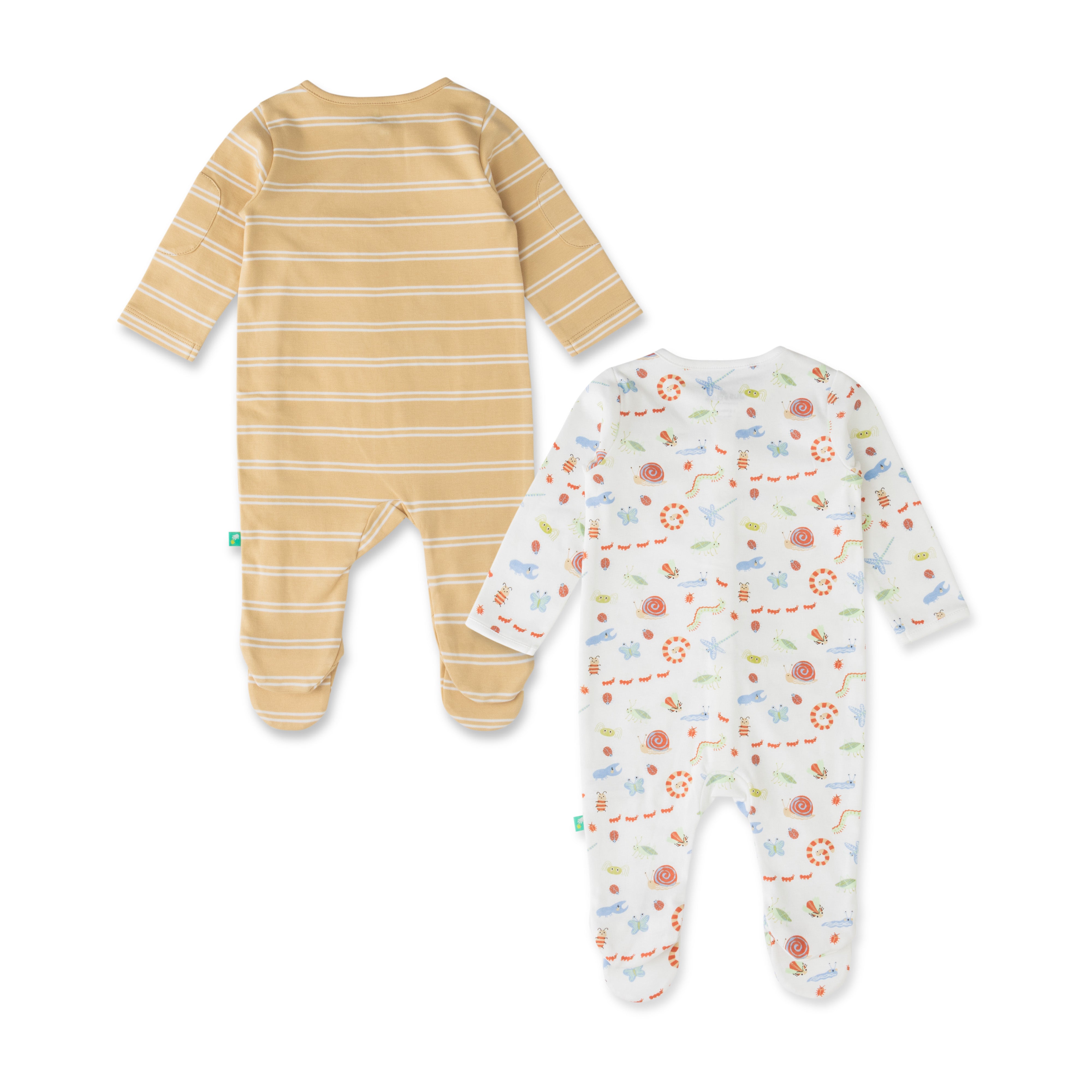 Organic SoftSlumber Sleepsuits  2-Pack for Baby Girls
