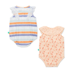 MuffinDots Organic Bodysuits 2-Pack Set for Baby Girls