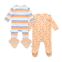 DewDrop Dreams Organic Set – 2 Pack for Baby Girls