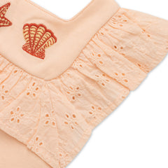 Daisy Drift Organic Cotton Romper for Baby Girls