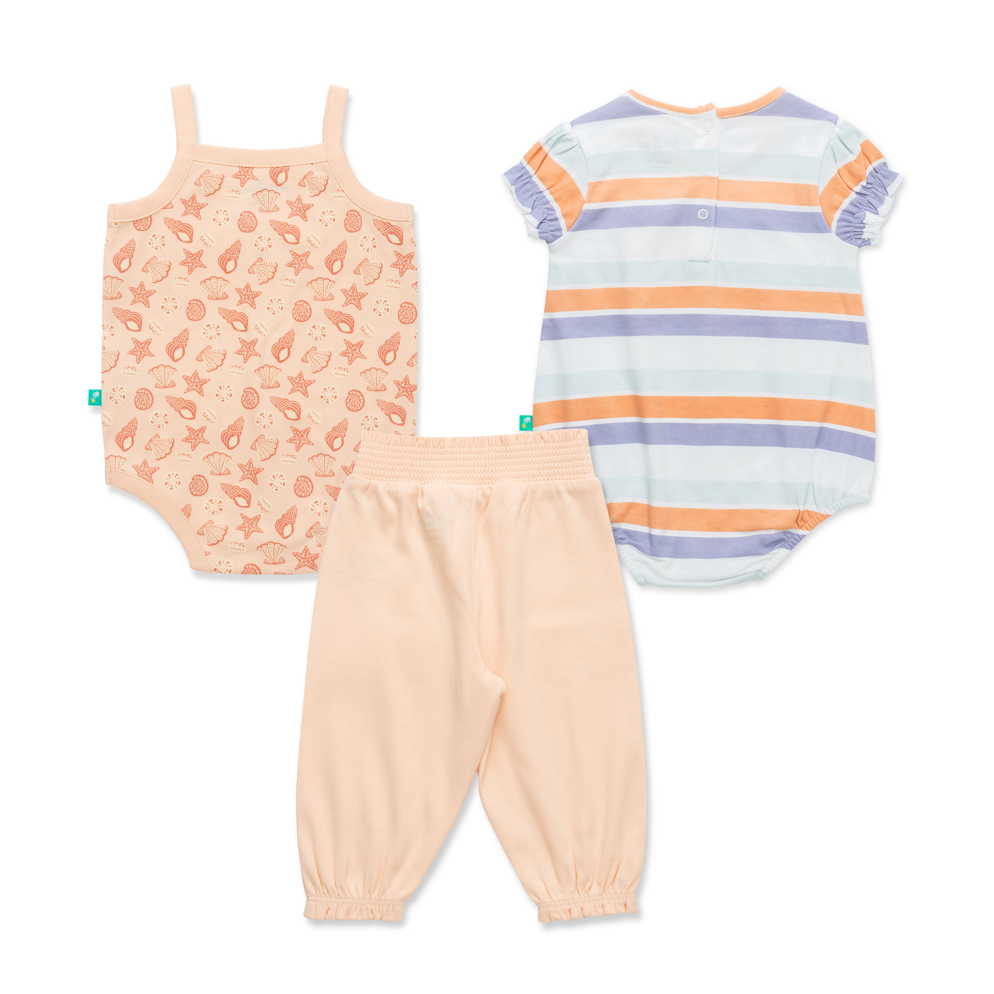 TwirlyNest Organic Cotton Baby Girls’ Bodysuit Set For Baby Girls