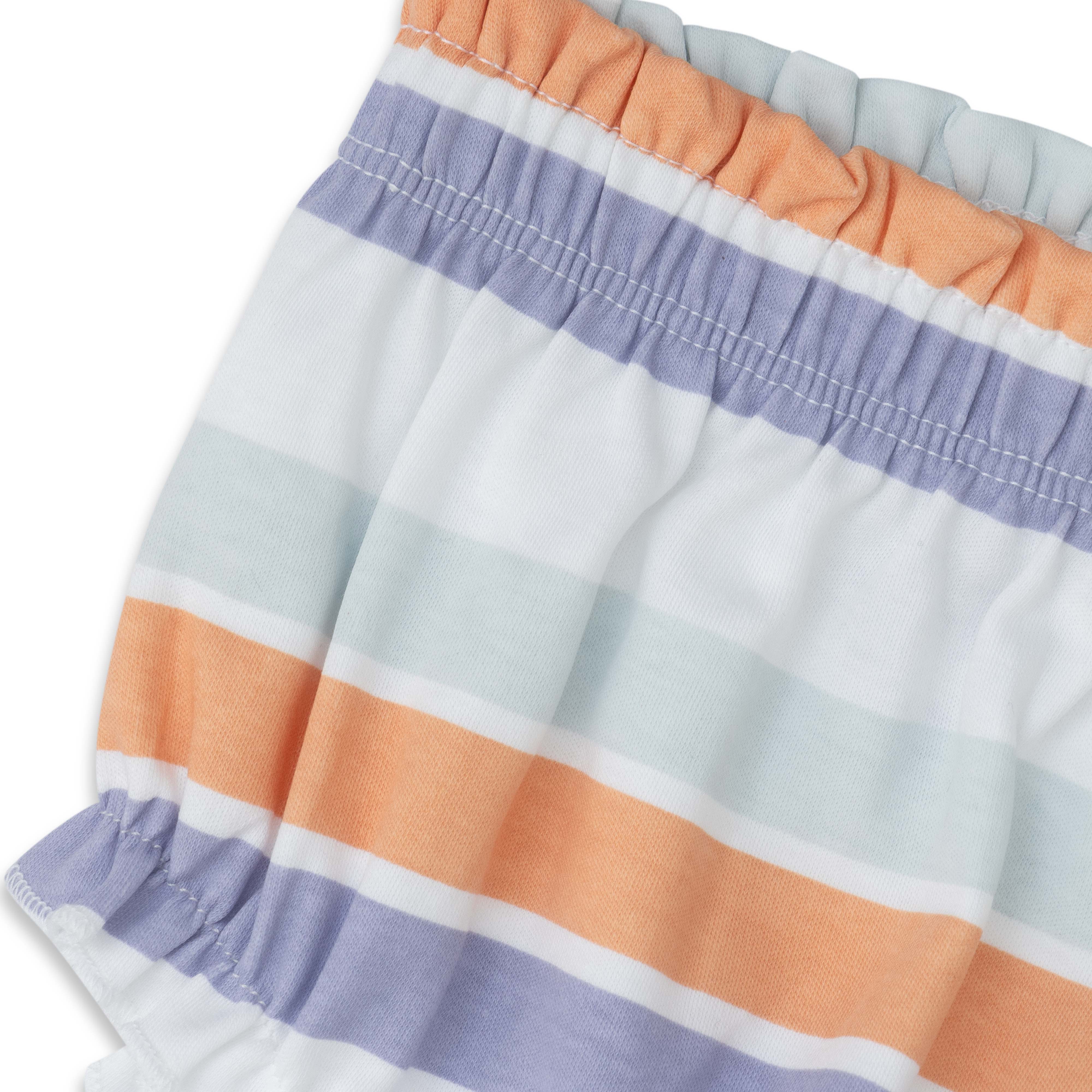 SunnyTwirl Organic Cotton Shorts – 3-Pack for Baby Girls