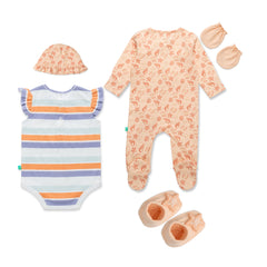 HoneyBee Baby Organic Cotton 5-Pack for Baby Girls