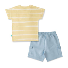 CozyTots Organic Cotton Set (Top & Shorts) for Girls