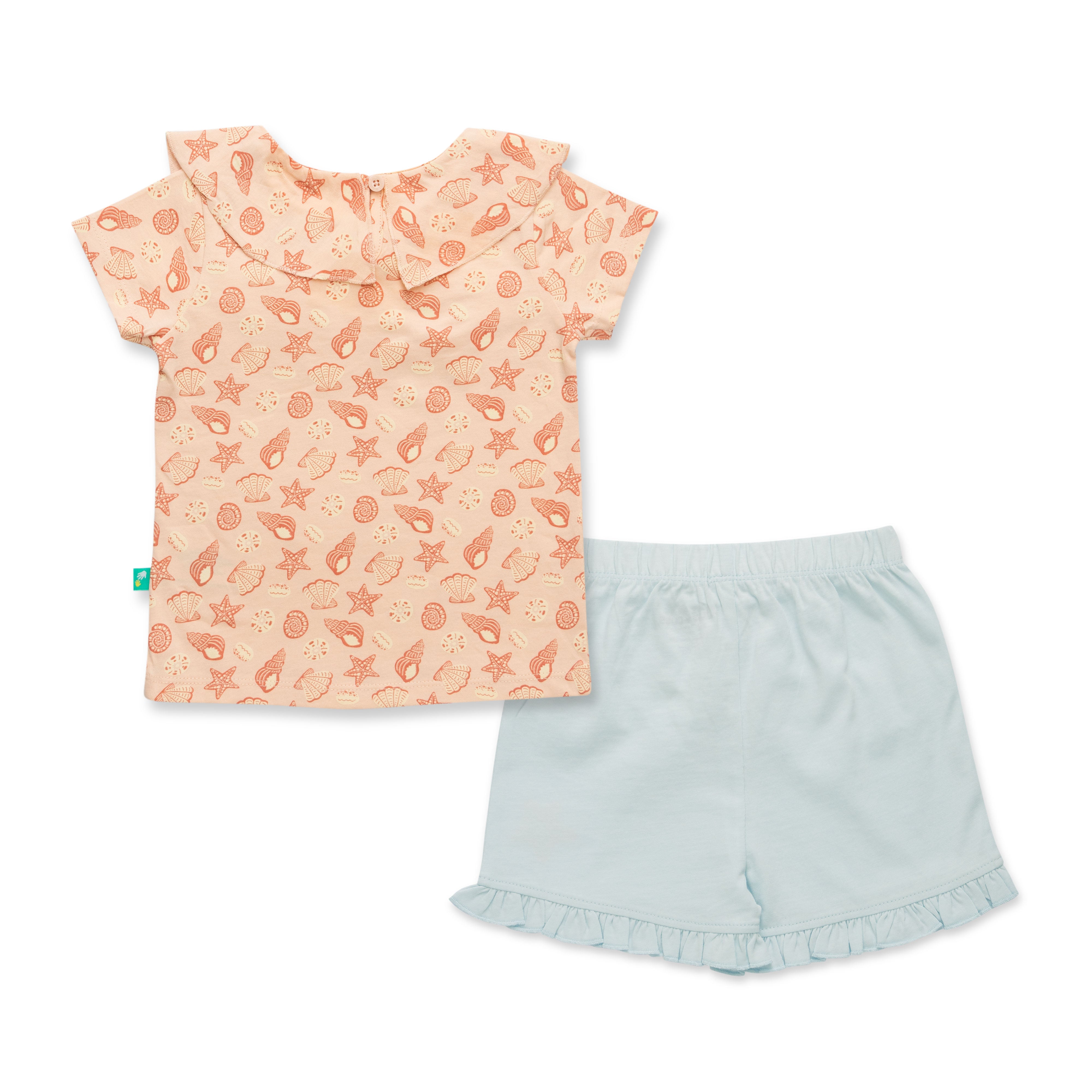 SnuggleBud Girls’ Organic Cotton – Sleeve Top & Bottom For Girls