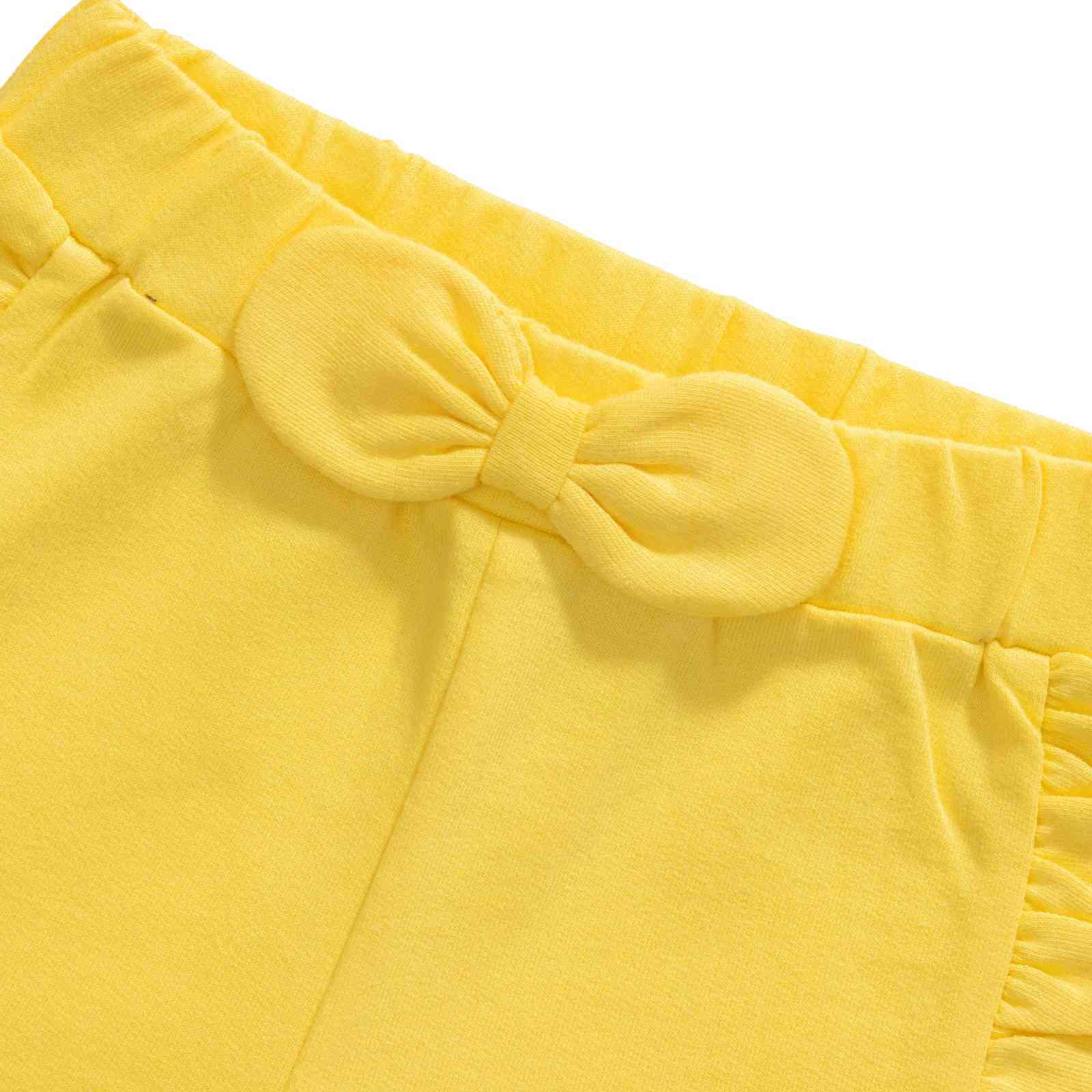 Lemony Ruffled Tee & Shorts Set for Toddlers
