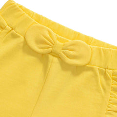 Lemony Ruffled Tee & Shorts Set for Toddlers