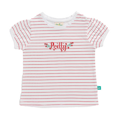 Striped Tee & Shorts Set for Toddler - Red