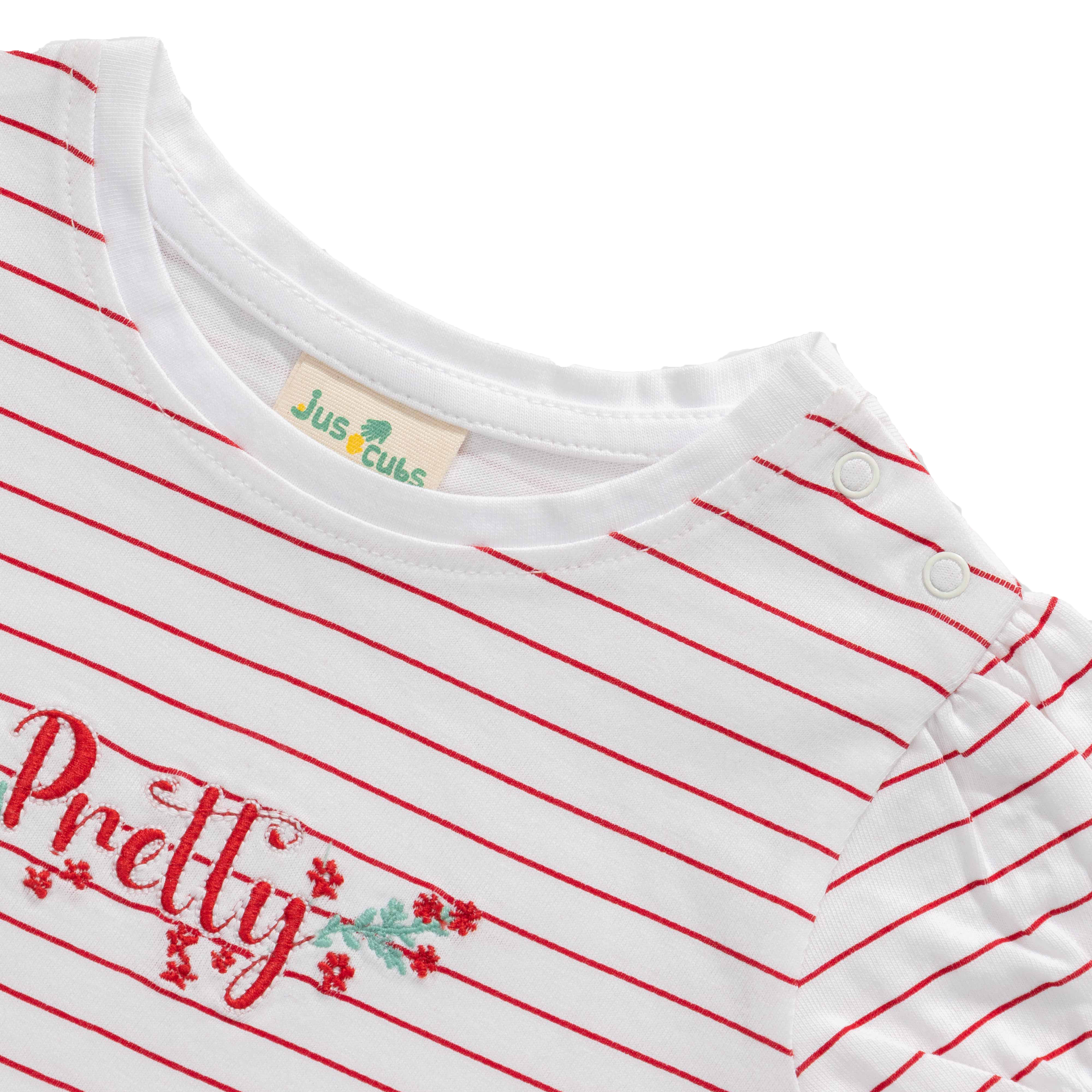Striped Tee & Shorts Set for Toddler - Red