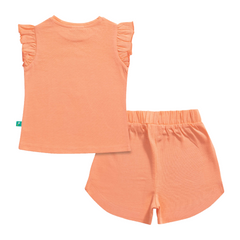 Mushroom House Ruffled Tee & Shorts Set for Toddler