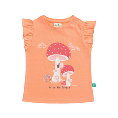 Mushroom House Ruffled Tee & Shorts Set for Toddler