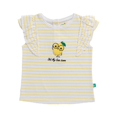 Lemony Ruffled Tee & Shorts Set for Toddlers