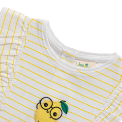 Lemony Ruffled Tee & Shorts Set for Toddlers