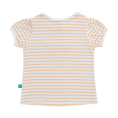 Striped Tee & Shorts Set for Toddler - Tangerine
