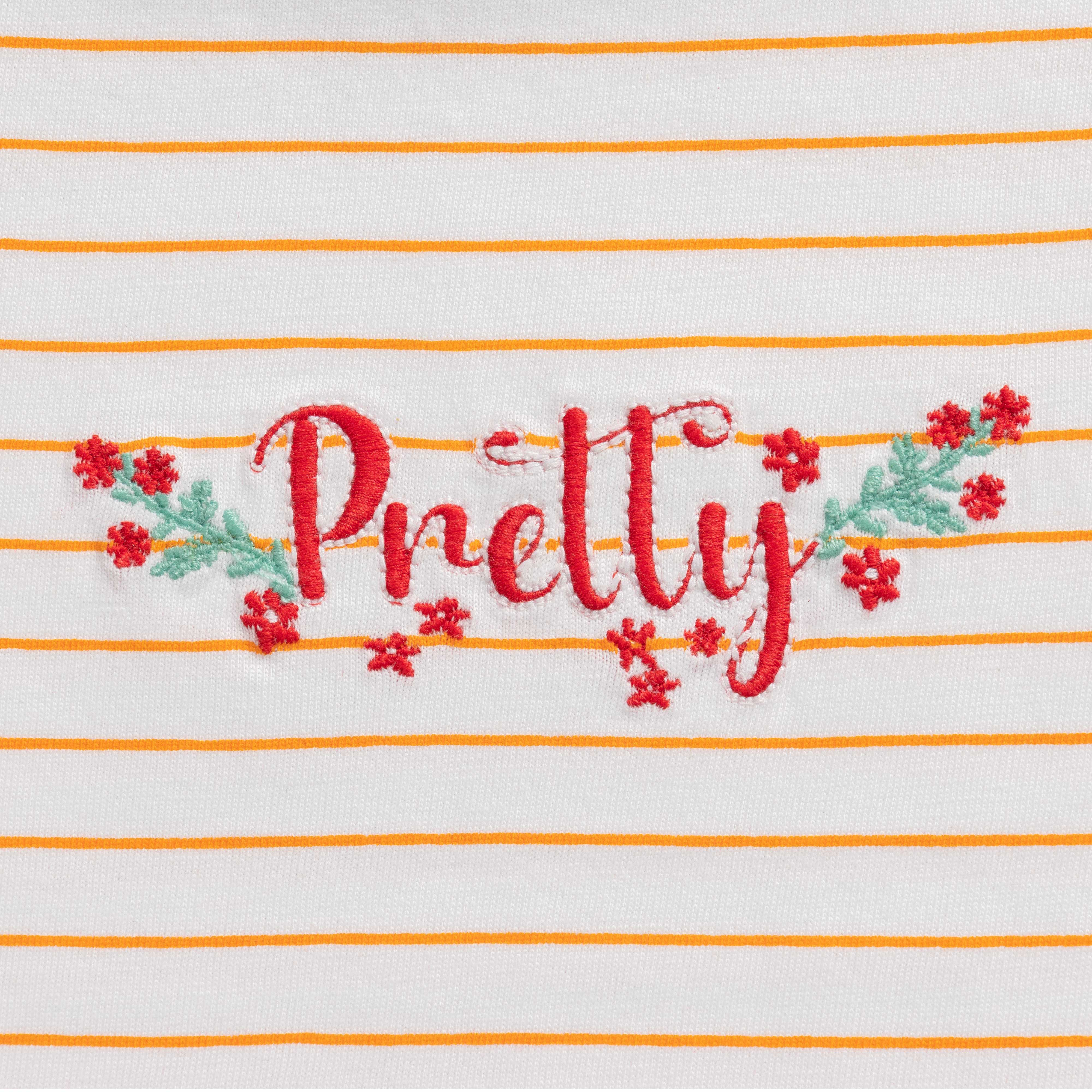 Striped Tee & Shorts Set for Toddler - Tangerine