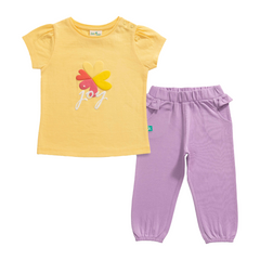 Puff Sleeve Tee & Ruffled Jogger Set for Toddlers