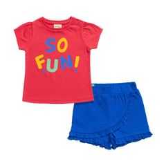 Puff Sleeve Tee & Skort Set for Toddlers
