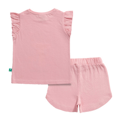 Mushroom House Ruffled Tee & Shorts Set for Toddler