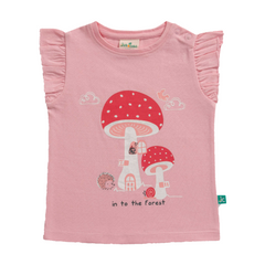 Mushroom House Ruffled Tee & Shorts Set for Toddler