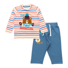 Bear Tee and Pant Clothes Set for Toddler Boys