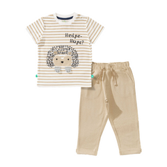 Hedgehog Striped Tee & Pant Set for Toddler Boys