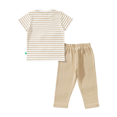 Hedgehog Striped Tee & Pant Set for Toddler Boys