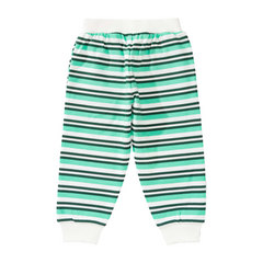 Polo Shirt with Striped Jogger Set for Toddler Boys