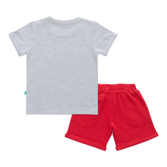 Excavator T-Shirt and Shorts Set for Toddler Boys