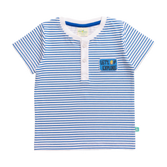 Pinstriped Tee & Shorts Set for Toddler Boys