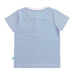 Pinstriped Tee & Shorts Set for Toddler Boys