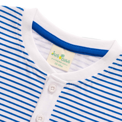 Pinstriped Tee & Shorts Set for Toddler Boys