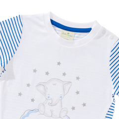 Elephant Printed Tee and Shorts Set for Toddler Boys