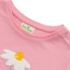 Flower T-Shirt Pack of 2 for Toddler Girls - Pink & Red