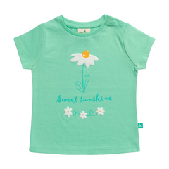 Flower T-Shirt Pack of 2 for Toddler Girls - Mint & Lavender