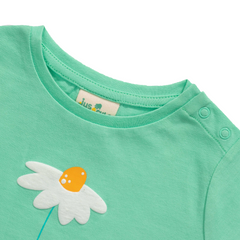 Flower T-Shirt Pack of 2 for Toddler Girls - Mint & Lavender