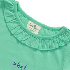 Ruffle Full Sleeve Garden Mint T-Shirt for Toddler Girls