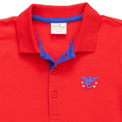 Toddler Half Sleeve Red Polo Tee