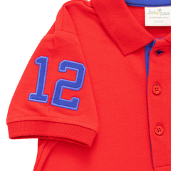 Toddler Half Sleeve Red Polo Tee