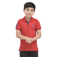 Toddler Half Sleeve Red Polo Tee