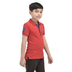Toddler Half Sleeve Red Polo Tee