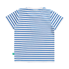 3D Applique Printed Striped T-Shirt for Toddler Boys
