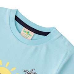 Sunny Blue & Green T-Shirt Pack of 2 for Toddler Boys