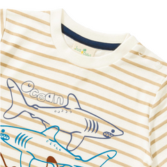 Summer Beige T-Shirt Pack of 2 for Toddler Boys