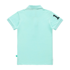 Toddler Half Sleeve Cyan Polo Shirt