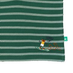 Half Sleeve Polo Shirt for Toddler Boys | Dark Green Striped