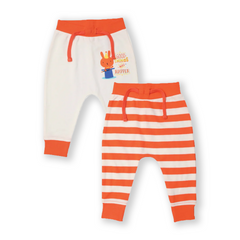 Baby Joggers for Boys - Pack of 2 (Striped & Bunny Print)