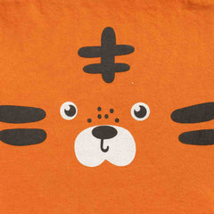 Baby Fox Bodysuit with Cap for Boys - Orange