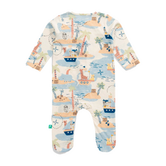 Beige Summer Sleepsuit with Footies for Baby Boys - Pack of 2