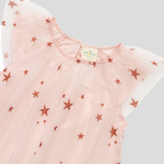 Starry Tulle Sleeveless Dress for Toddler - Peach