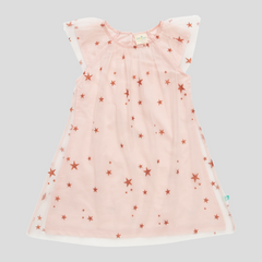 Starry Tulle Sleeveless Dress for Toddler - Peach